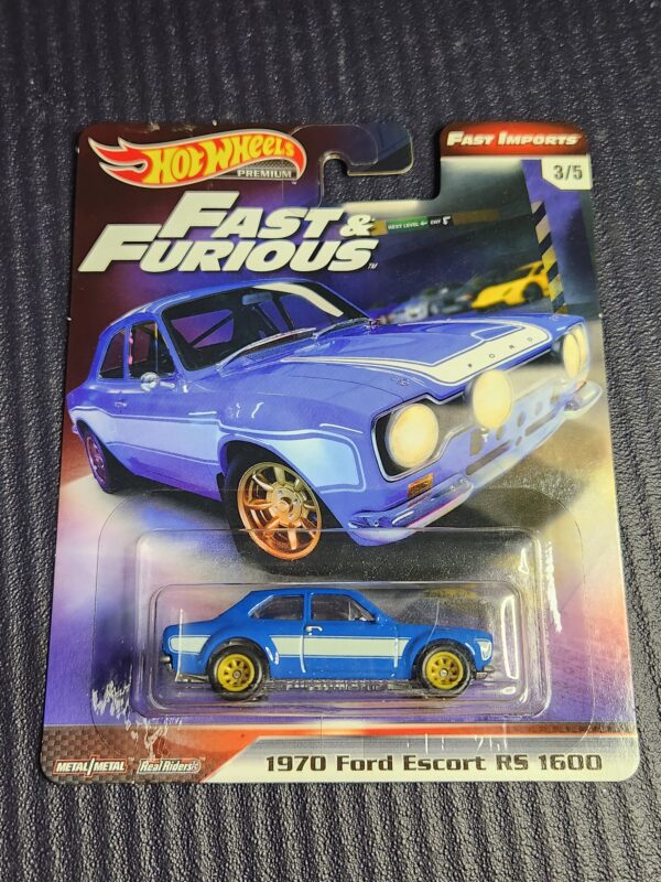 Hotwheel 1970 Ford EscortRS 1600 Premiun Fast and Furious Fast Imports