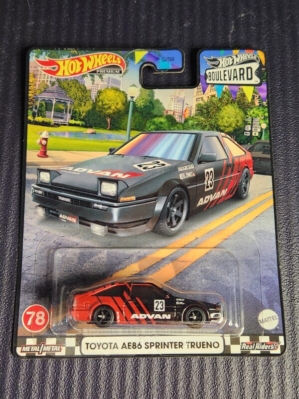 Hotwheels Bolevard Toyota AE86 Sprinter Trueno Advan