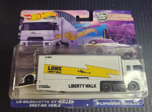 Hotwheels Team Transport LB-Silhouette GT Nissan 35GT-RR Ver. 2 and Flipsider Hauler LBWK