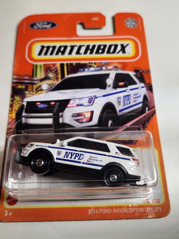 Matchbox 2016 Ford Interceptor Utility Police NYPD