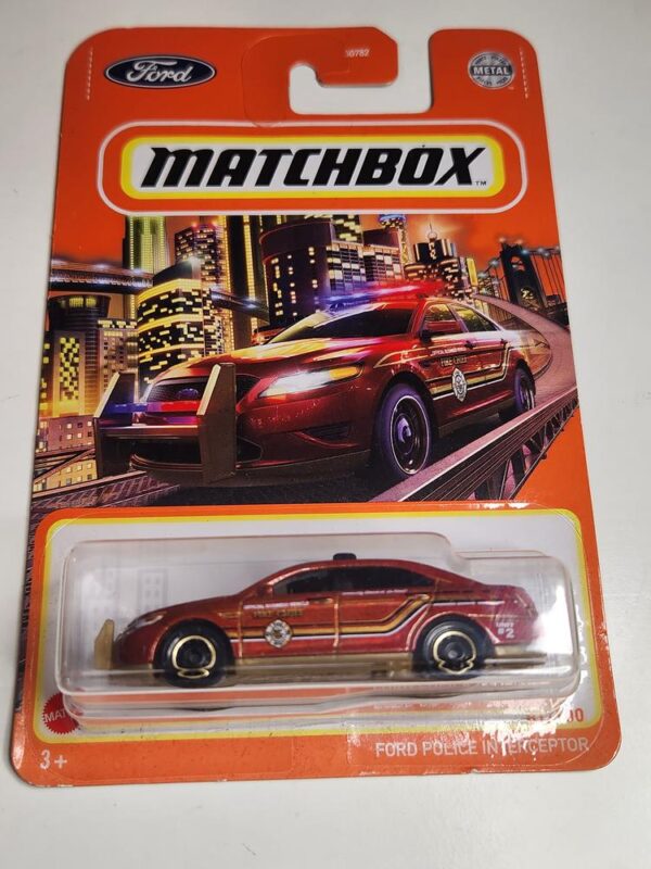 Matchbox Ford Police Interceptor Fire Station Red