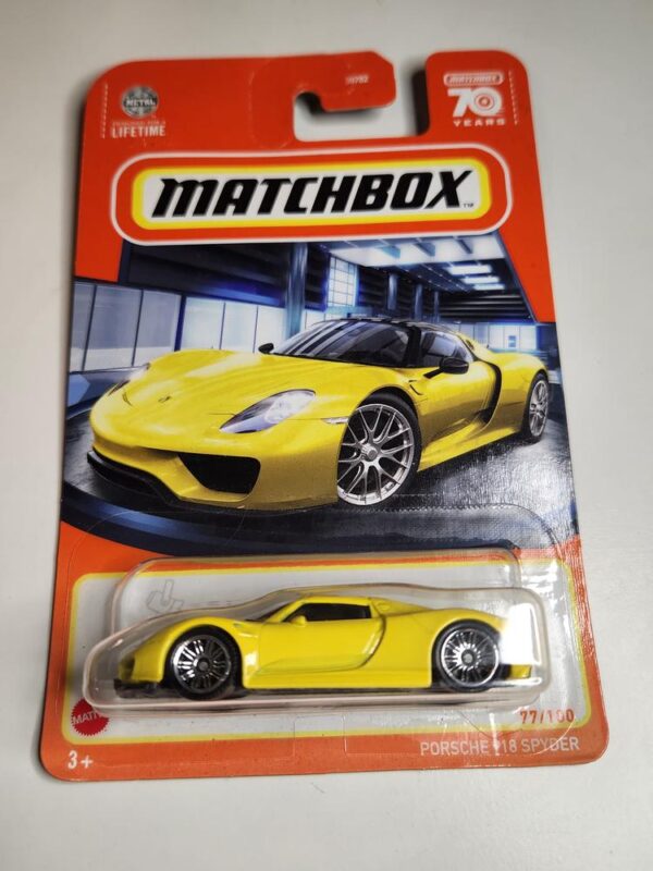 Matchbox Porsche 918 Spyder Yellow